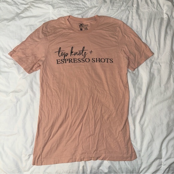 CC Apparel | Tops Knots & Espresso Shots Dusty Rose Pink Short Sleeved Tee Shirt - Picture 4 of 10
